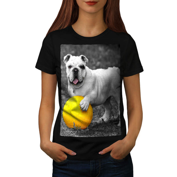 Dog With A Ball Womens T-Shirt