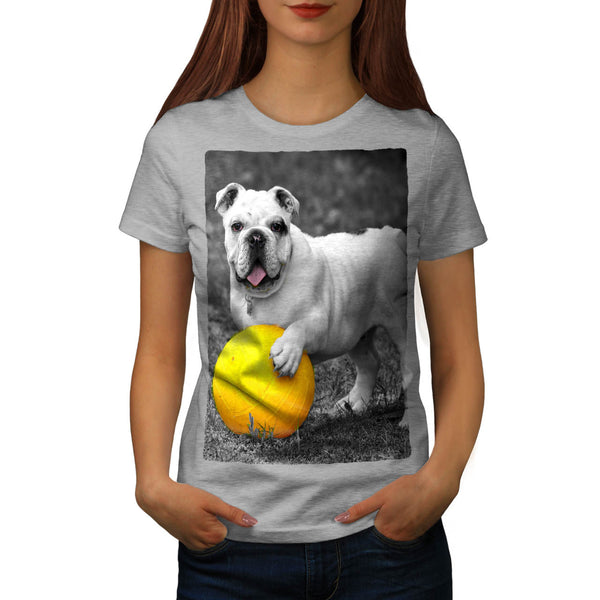 Dog With A Ball Womens T-Shirt