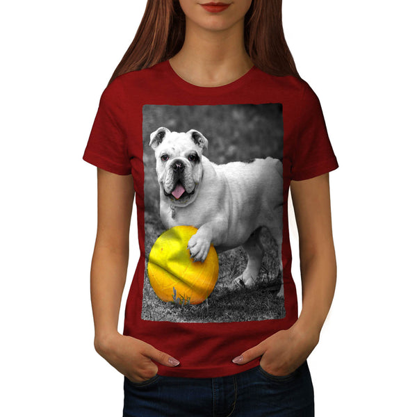 Dog With A Ball Womens T-Shirt