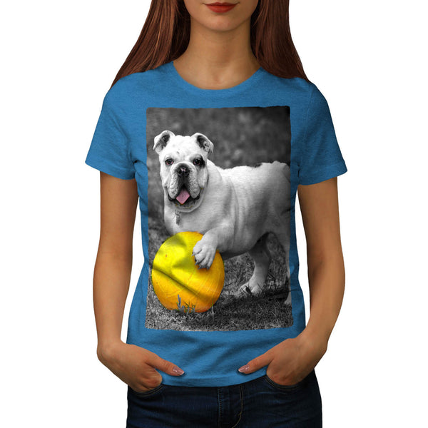 Dog With A Ball Womens T-Shirt