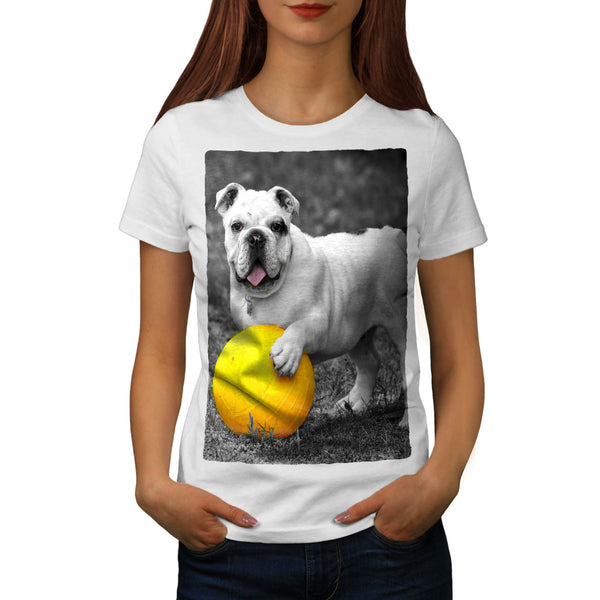 Dog With A Ball Womens T-Shirt