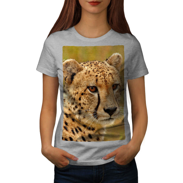 Fierce Cheetah Gaze Womens T-Shirt