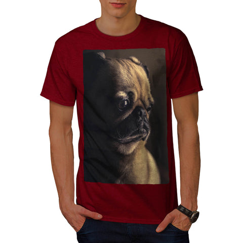 Mops Dog Face Mens T-Shirt
