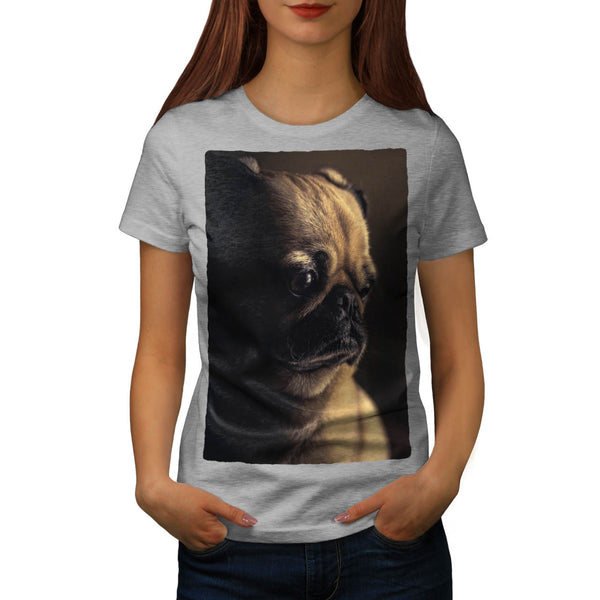 Mops Dog Face Womens T-Shirt