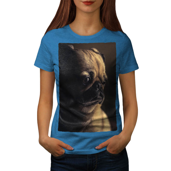 Mops Dog Face Womens T-Shirt