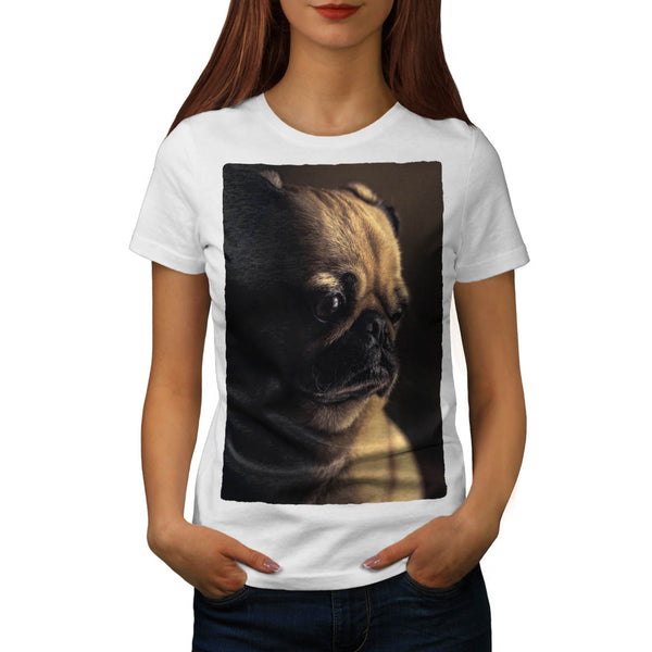 Mops Dog Face Womens T-Shirt