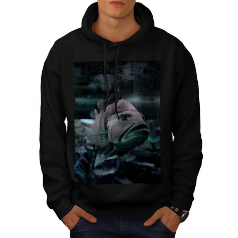 Deep Water Fish Swim Mens Hoodie