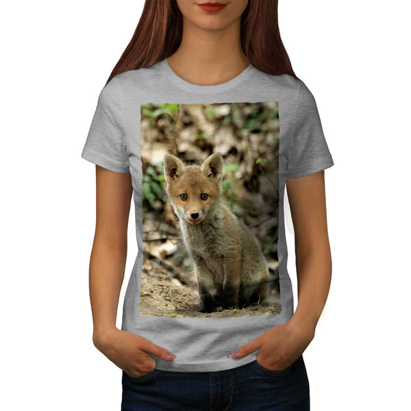 Adorable Red Fox Cub Womens T-Shirt