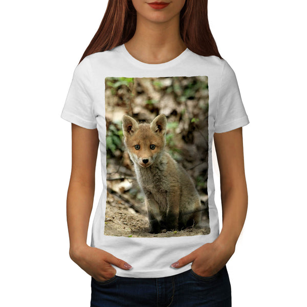 Adorable Red Fox Cub Womens T-Shirt