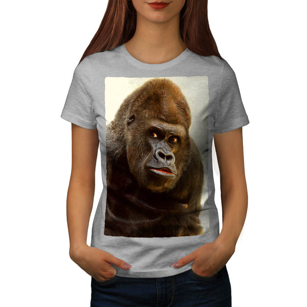Wacky Gorilla Face Womens T-Shirt
