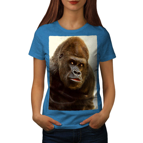 Wacky Gorilla Face Womens T-Shirt