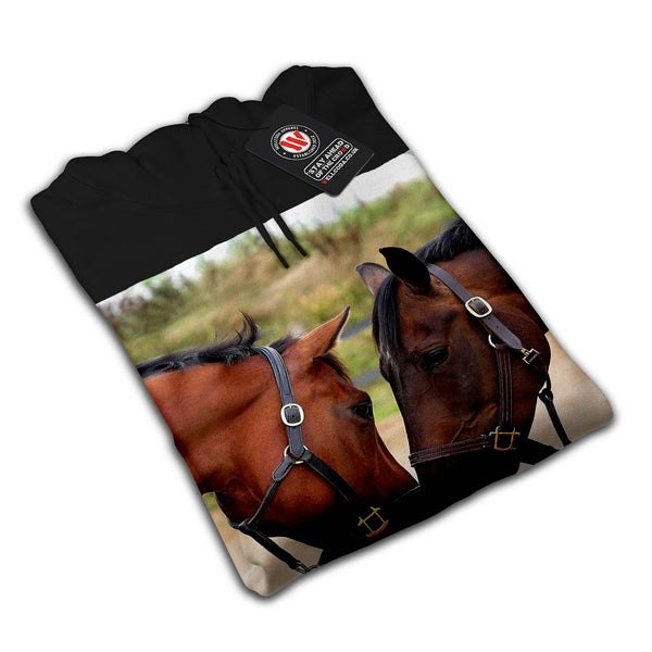 Friendly Cute Horses Mens Hoodie