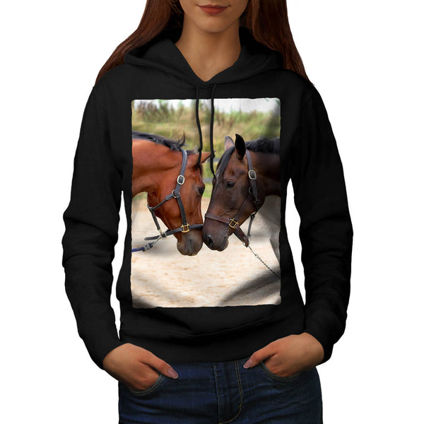 Friendly Cute Horses Womens Hoodie