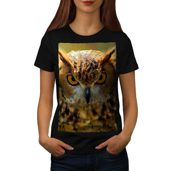 Owl Eyes Look Womens T-Shirt
