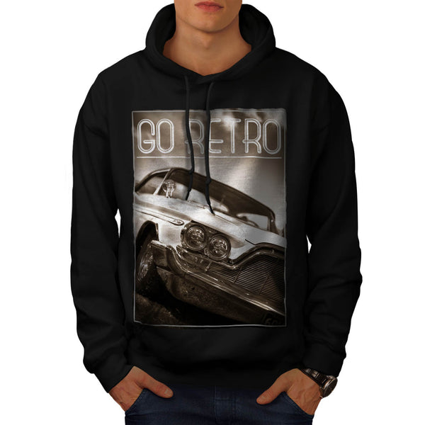 Go Retro Car Mens Hoodie