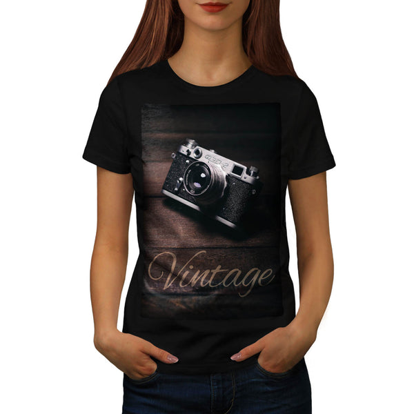 Vintage Foto Camera Womens T-Shirt