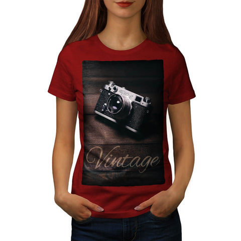 Vintage Foto Camera Womens T-Shirt