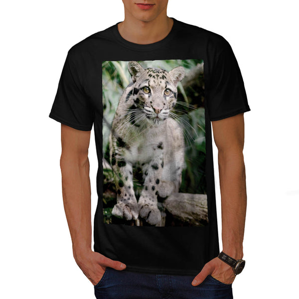 Cute Wild Grey Fur Cat Mens T-Shirt