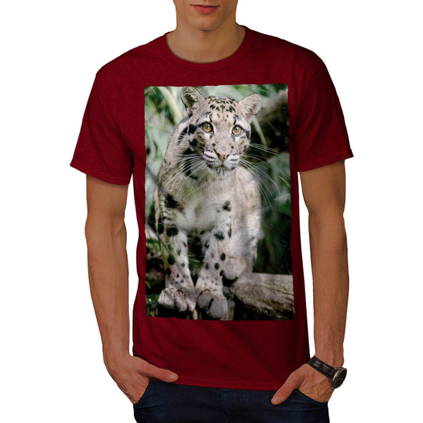 Cute Wild Grey Fur Cat Mens T-Shirt