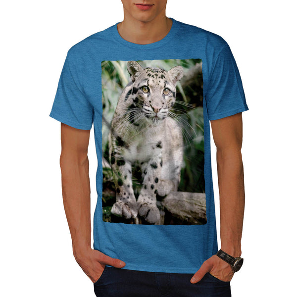Cute Wild Grey Fur Cat Mens T-Shirt