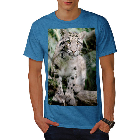 Cute Wild Grey Fur Cat Mens T-Shirt