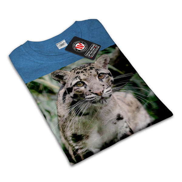 Cute Wild Grey Fur Cat Mens T-Shirt