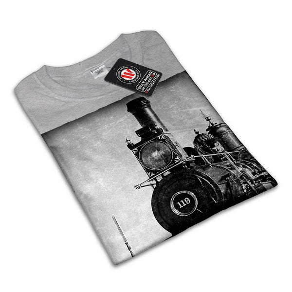 Retro Train Picture Mens T-Shirt