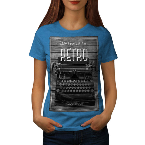 Retro Typewriter Womens T-Shirt