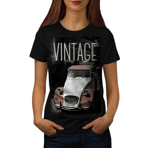 Old Retro Car Womens T-Shirt