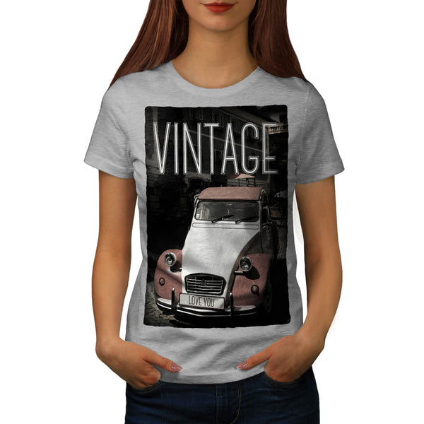 Old Retro Car Womens T-Shirt
