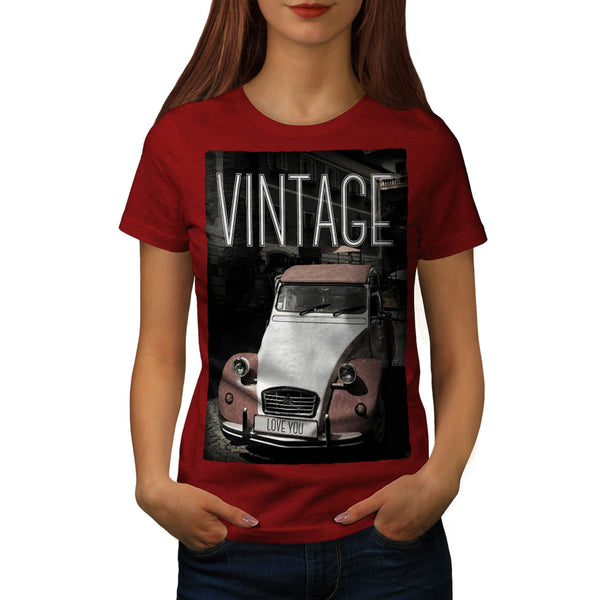 Old Retro Car Womens T-Shirt