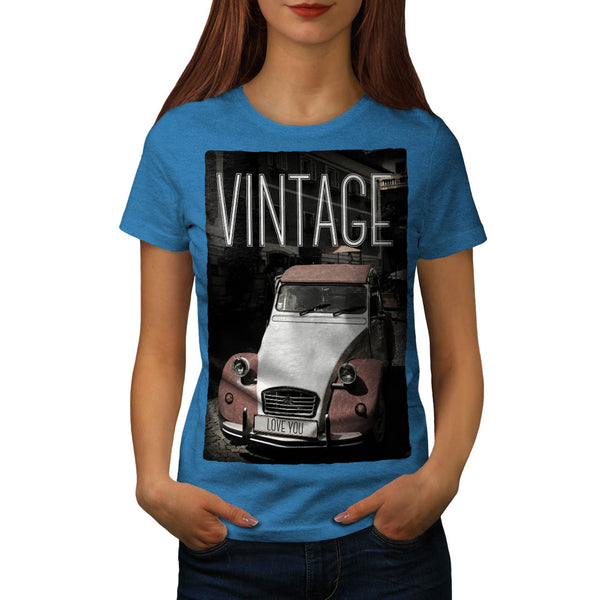 Old Retro Car Womens T-Shirt