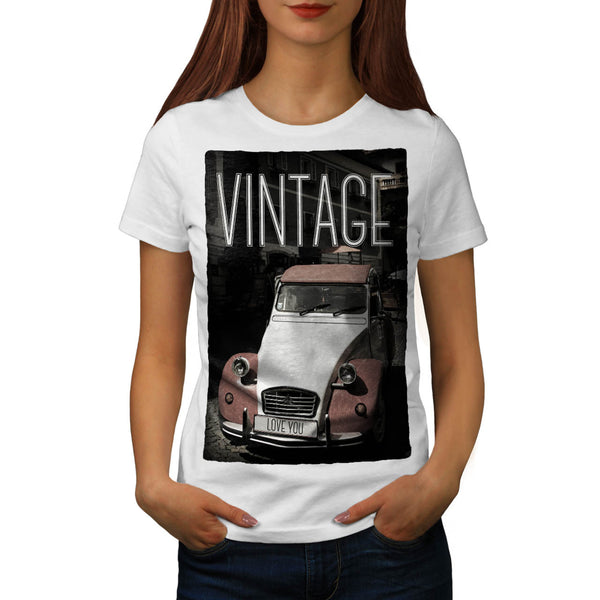 Old Retro Car Womens T-Shirt