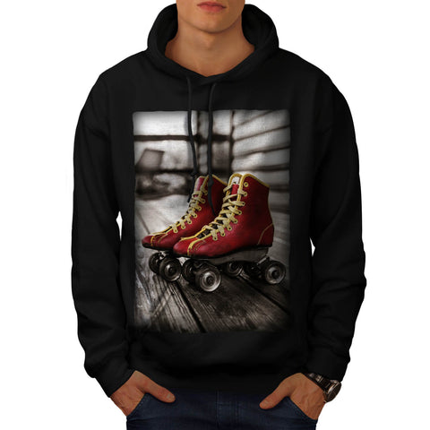 Retro Roller Blades Mens Hoodie