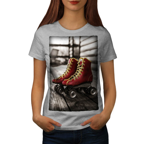 Retro Roller Blades Womens T-Shirt