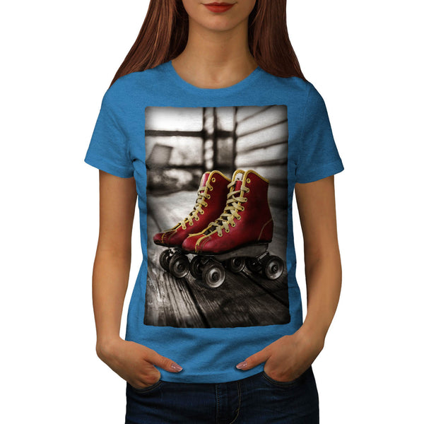 Retro Roller Blades Womens T-Shirt