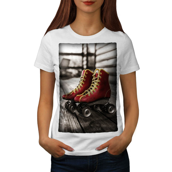 Retro Roller Blades Womens T-Shirt
