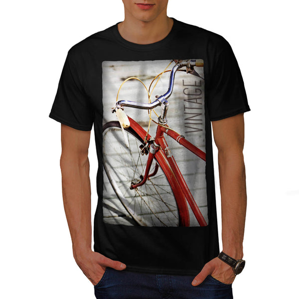 Vintage Red Bike Mens T-Shirt