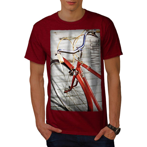 Vintage Red Bike Mens T-Shirt
