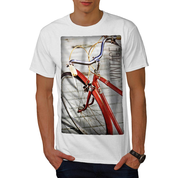 Vintage Red Bike Mens T-Shirt