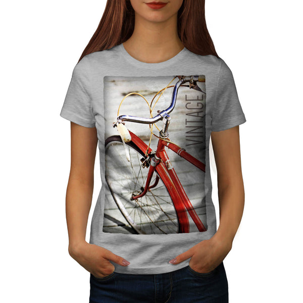 Vintage Red Bike Womens T-Shirt