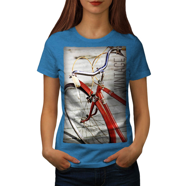 Vintage Red Bike Womens T-Shirt