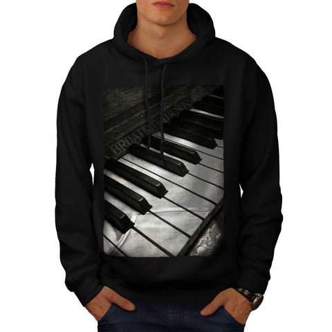 Vintage Old Piano Mens Hoodie