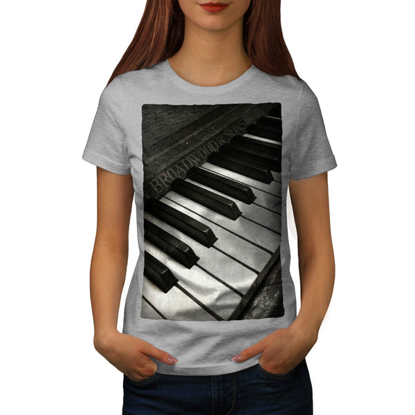 Vintage Old Piano Womens T-Shirt