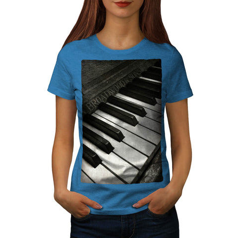 Vintage Old Piano Womens T-Shirt