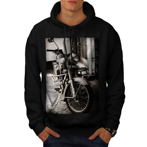 Old Retro Motorbike Mens Hoodie