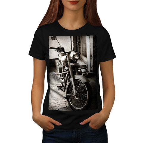 Old Retro Motorbike Womens T-Shirt