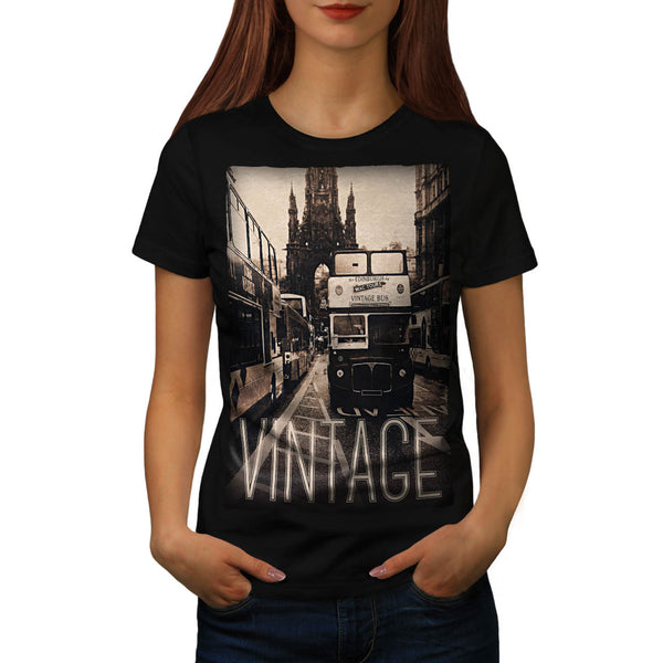 Old Vintage Bus Womens T-Shirt