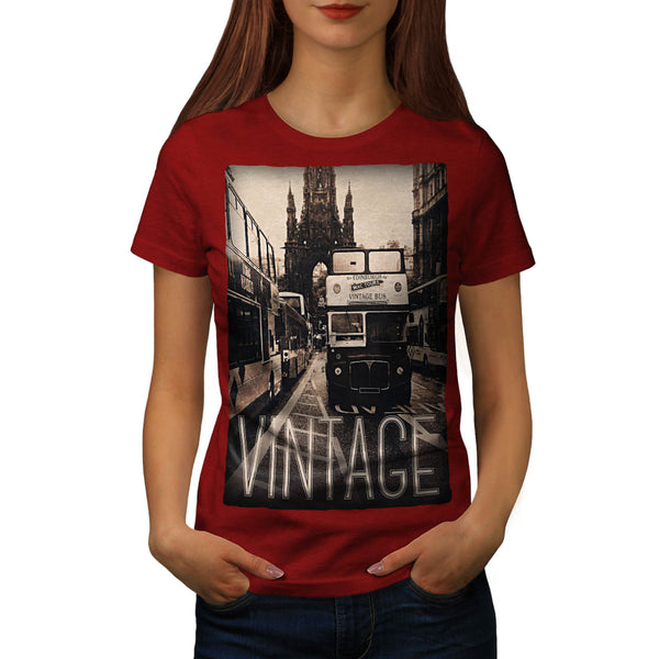 Old Vintage Bus Womens T-Shirt