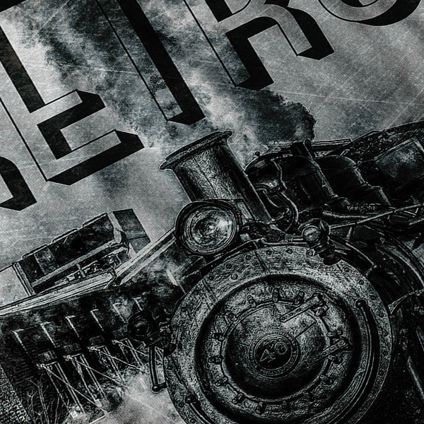 Retro Old Train Mens Hoodie